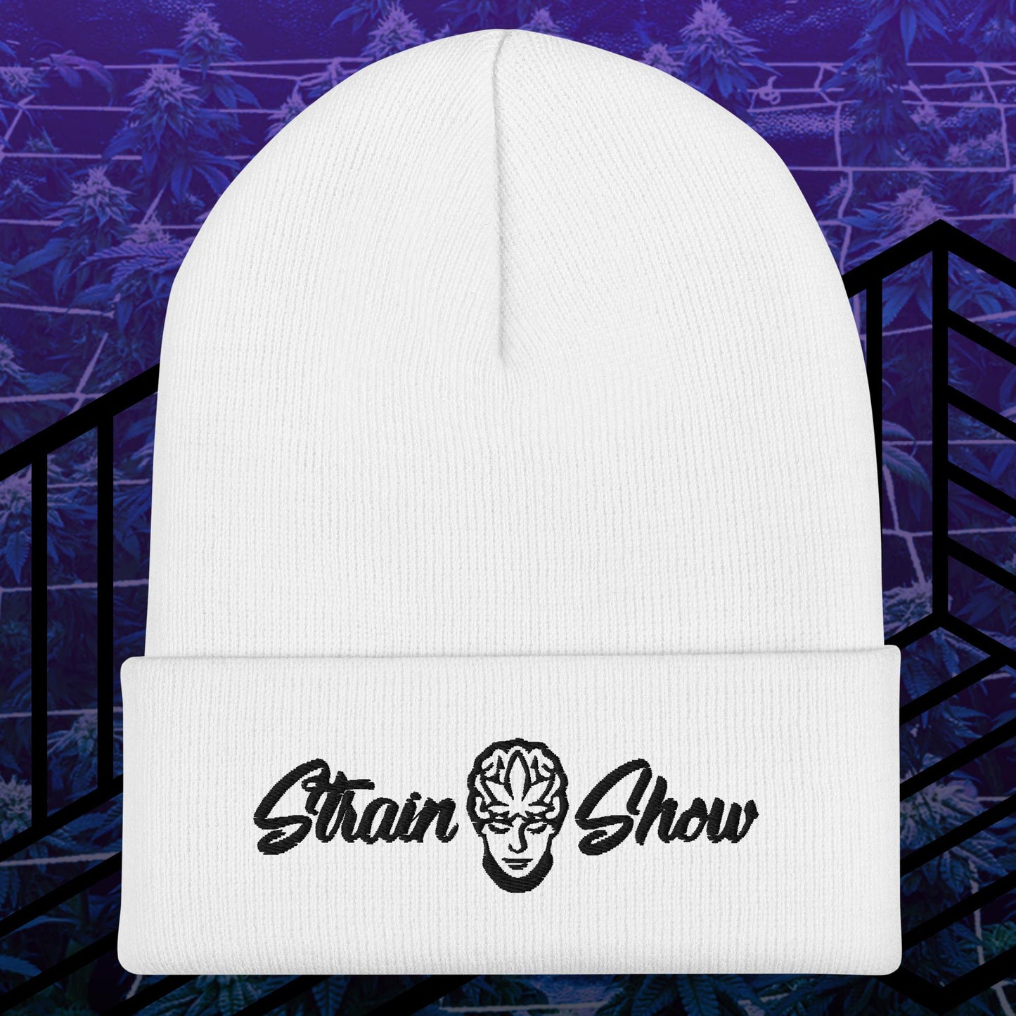 Strain Show Embroidered Beanie (Dark Stitch)