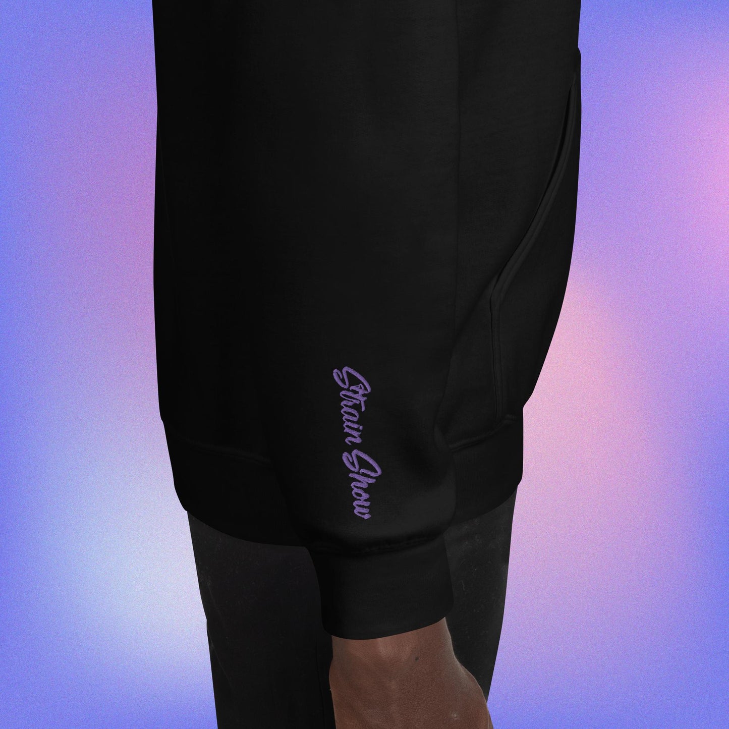 Bongs Up Embroidered Sleeve Hoodie (in BLACK)