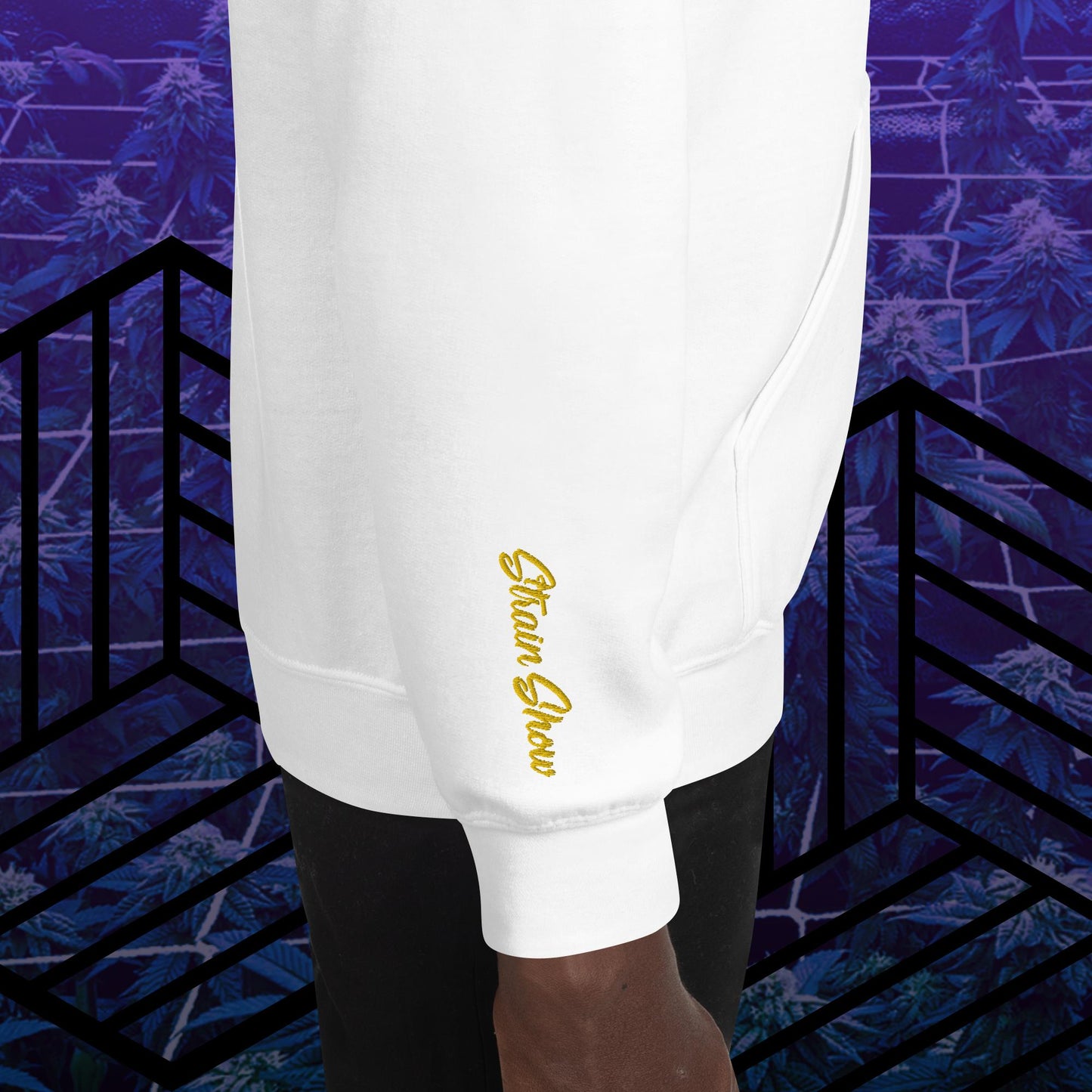 Strain Brain Embroidered Sleeve Hoodie