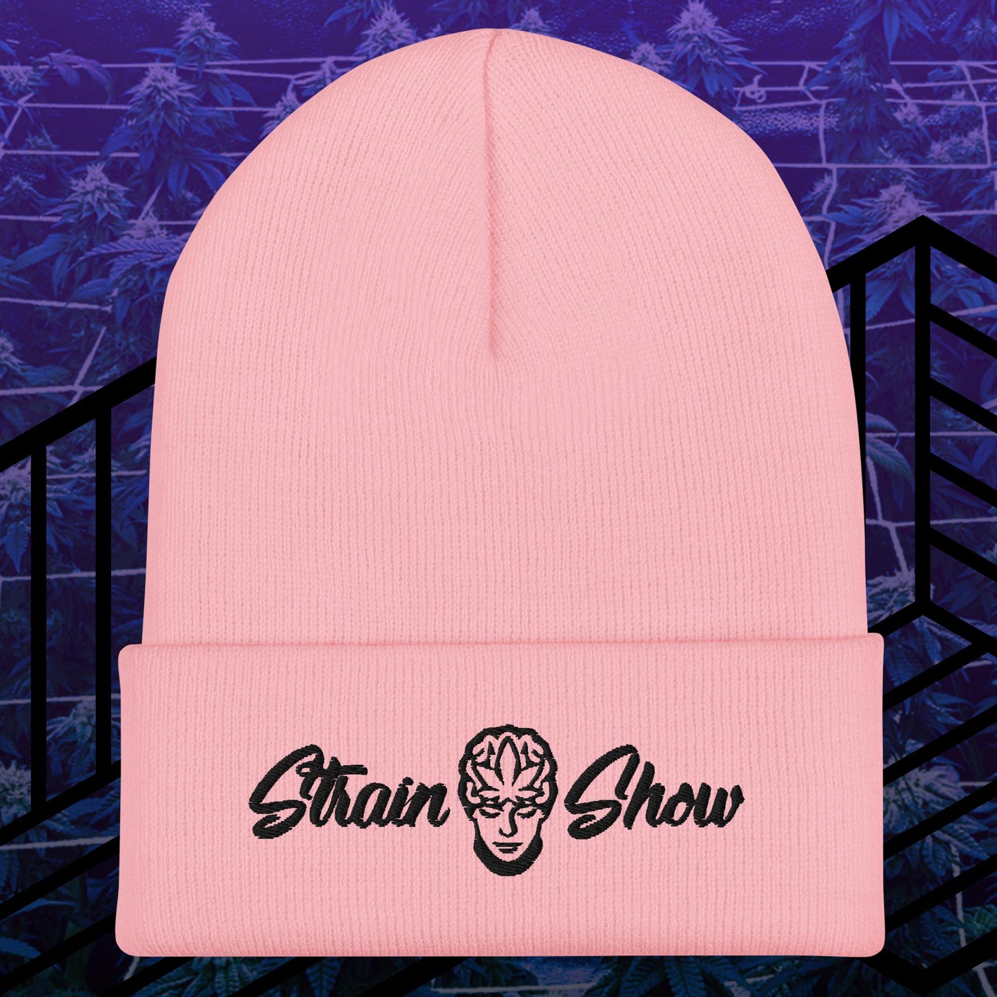 Strain Show Embroidered Beanie (Dark Stitch)