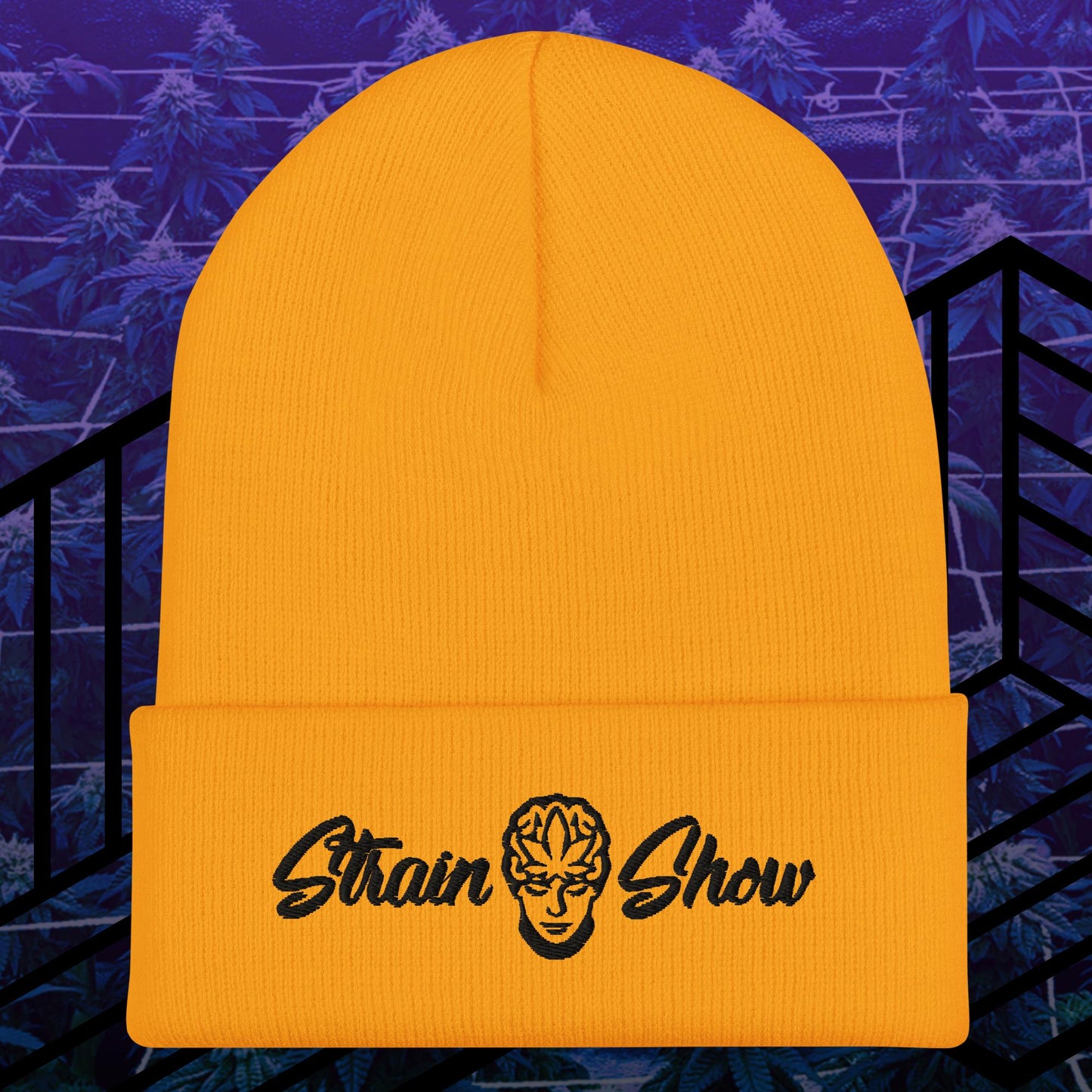 Strain Show Embroidered Beanie (Dark Stitch)