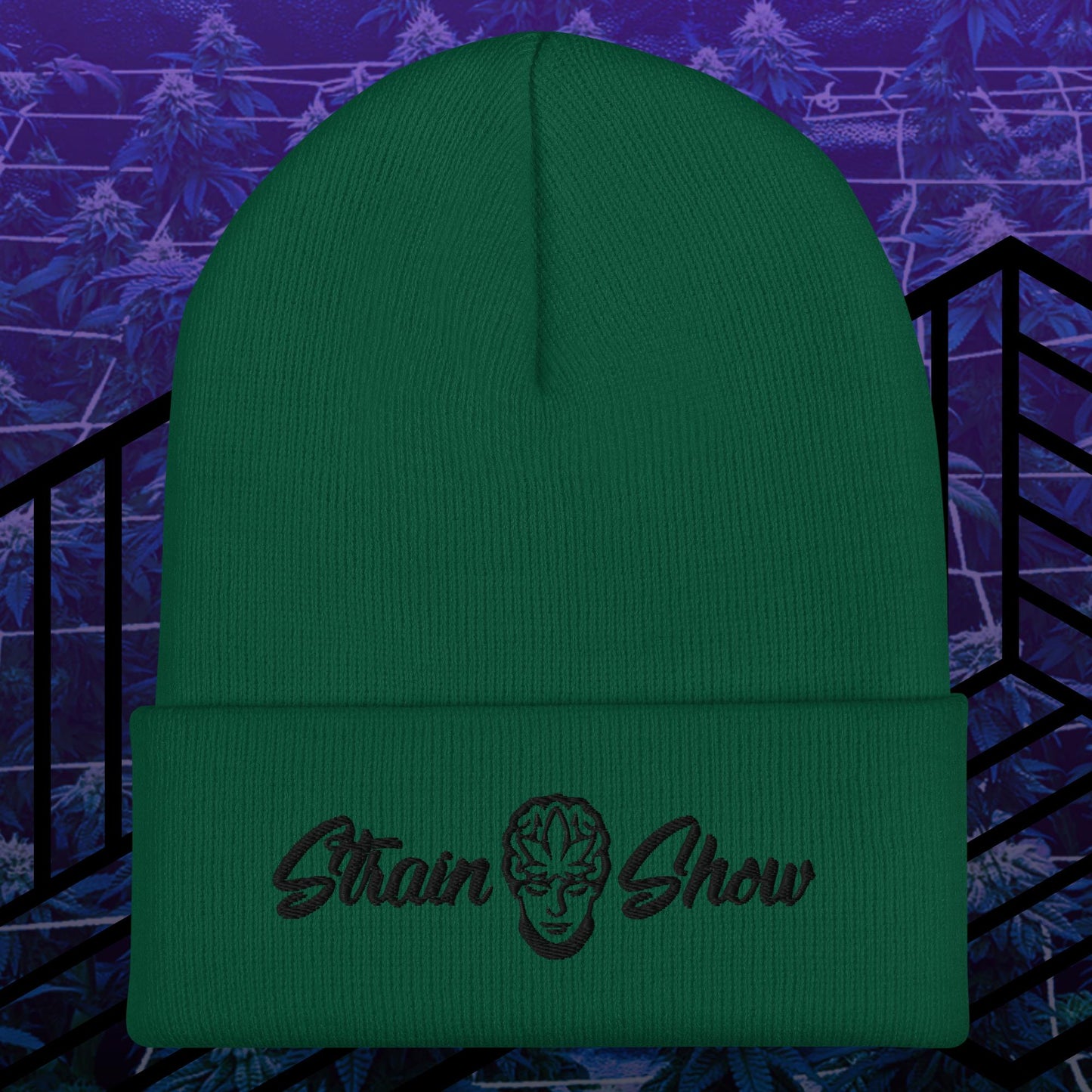 Strain Show Embroidered Beanie (Dark Stitch)