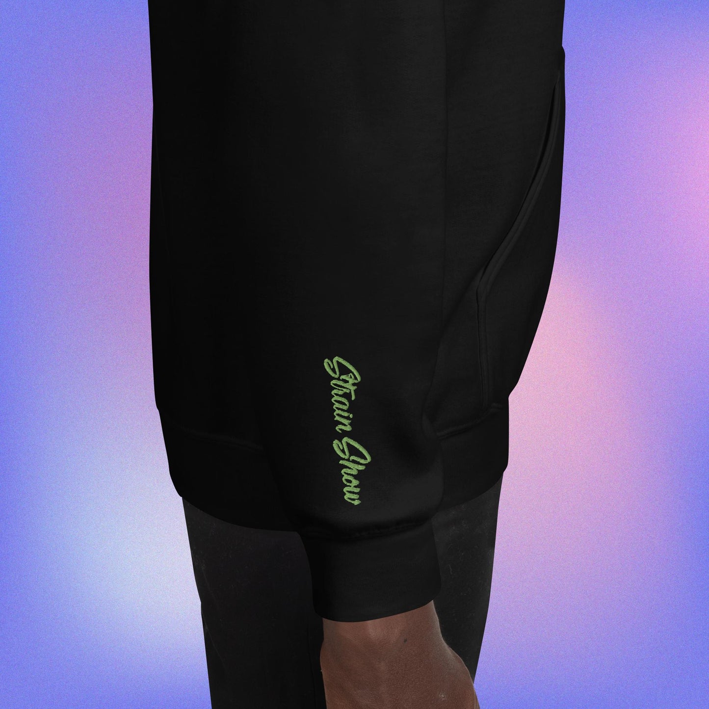 Garden Gang Embroidered Sleeve Hoodie (dark)