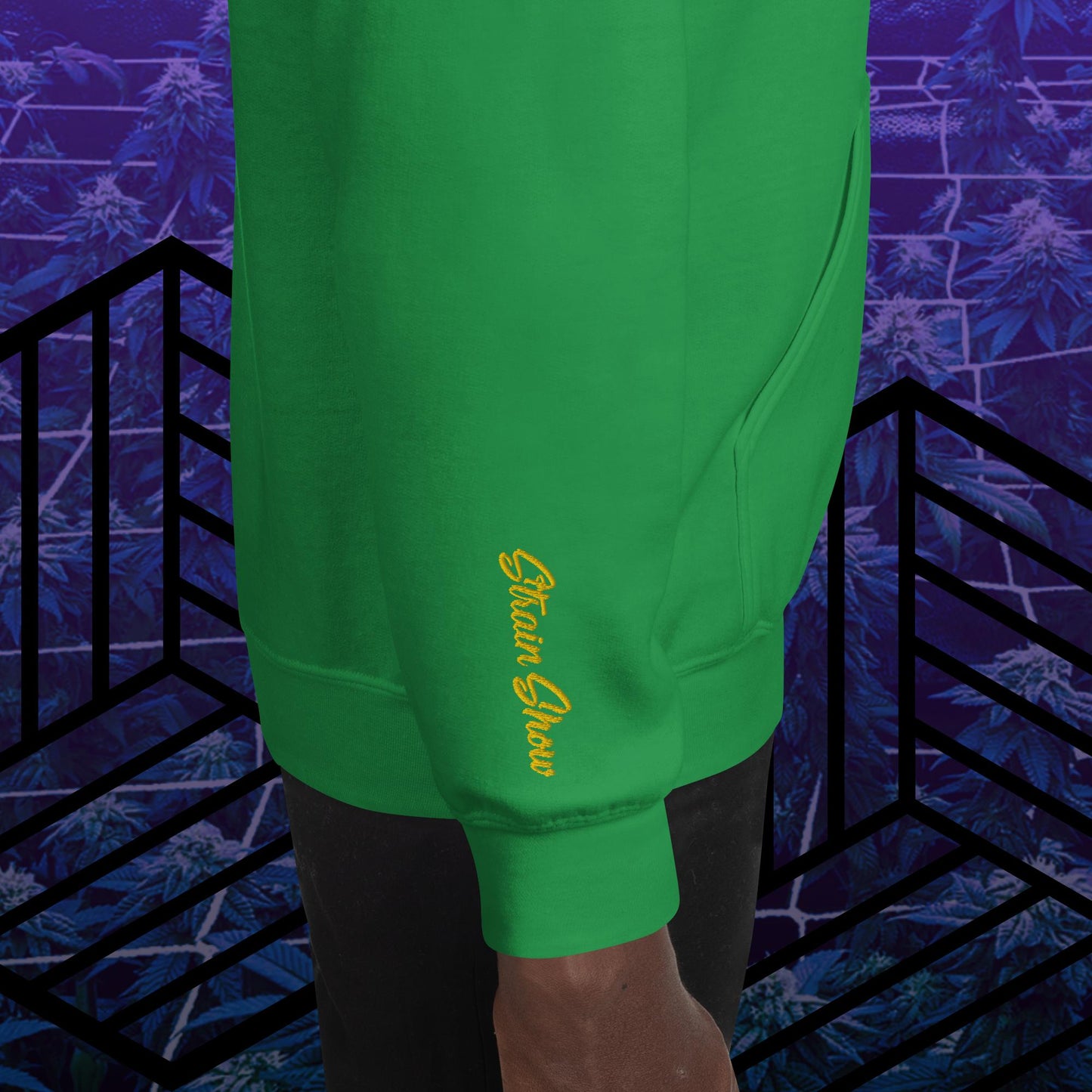 Strain Brain Embroidered Sleeve Hoodie