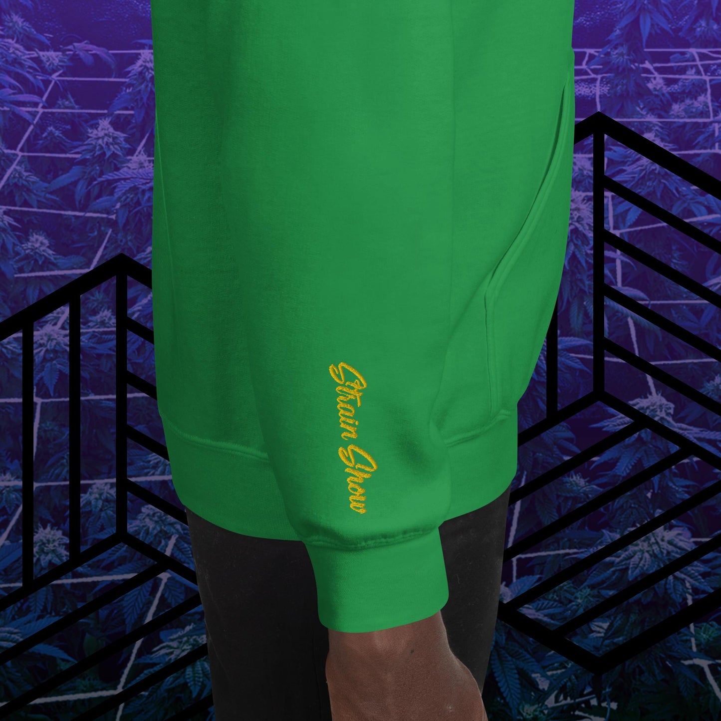 Bongs Up Embroidered Sleeve Hoodie
