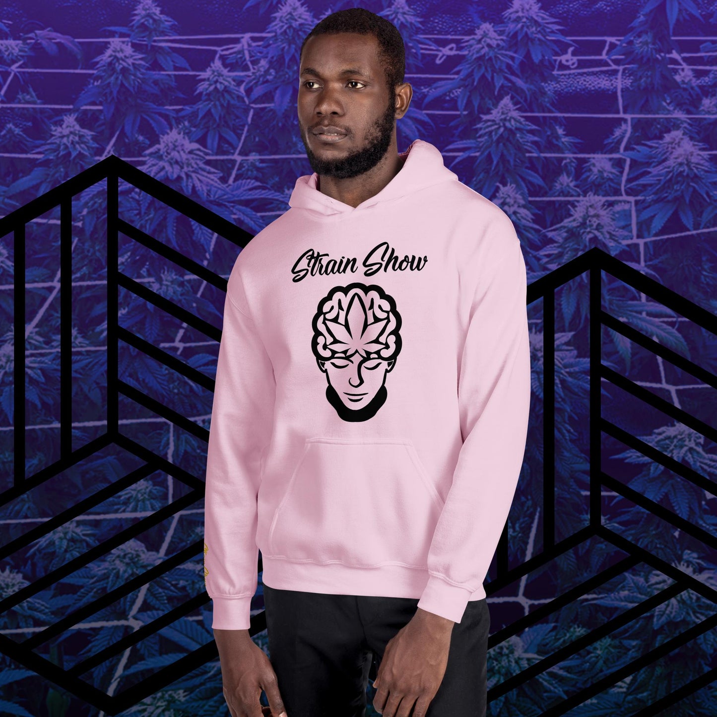 Strain Brain Embroidered Sleeve Hoodie