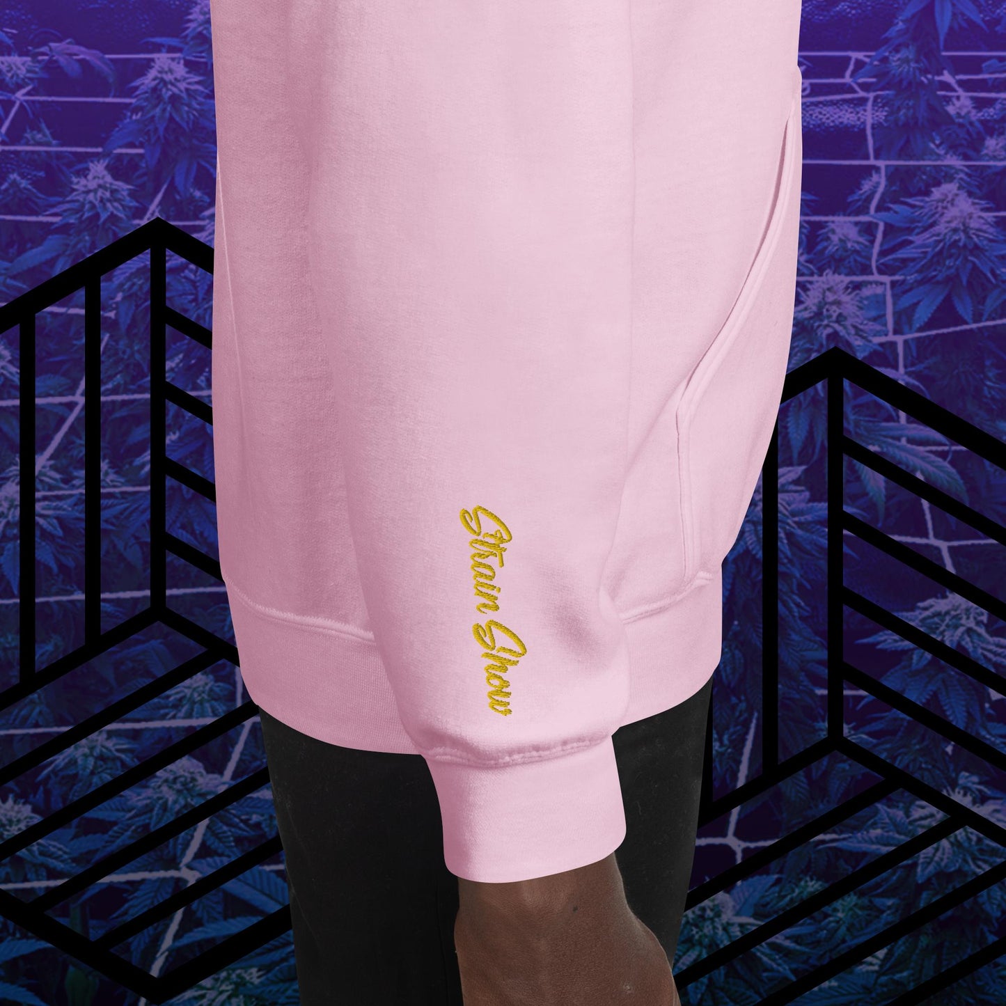 Strain Brain Embroidered Sleeve Hoodie