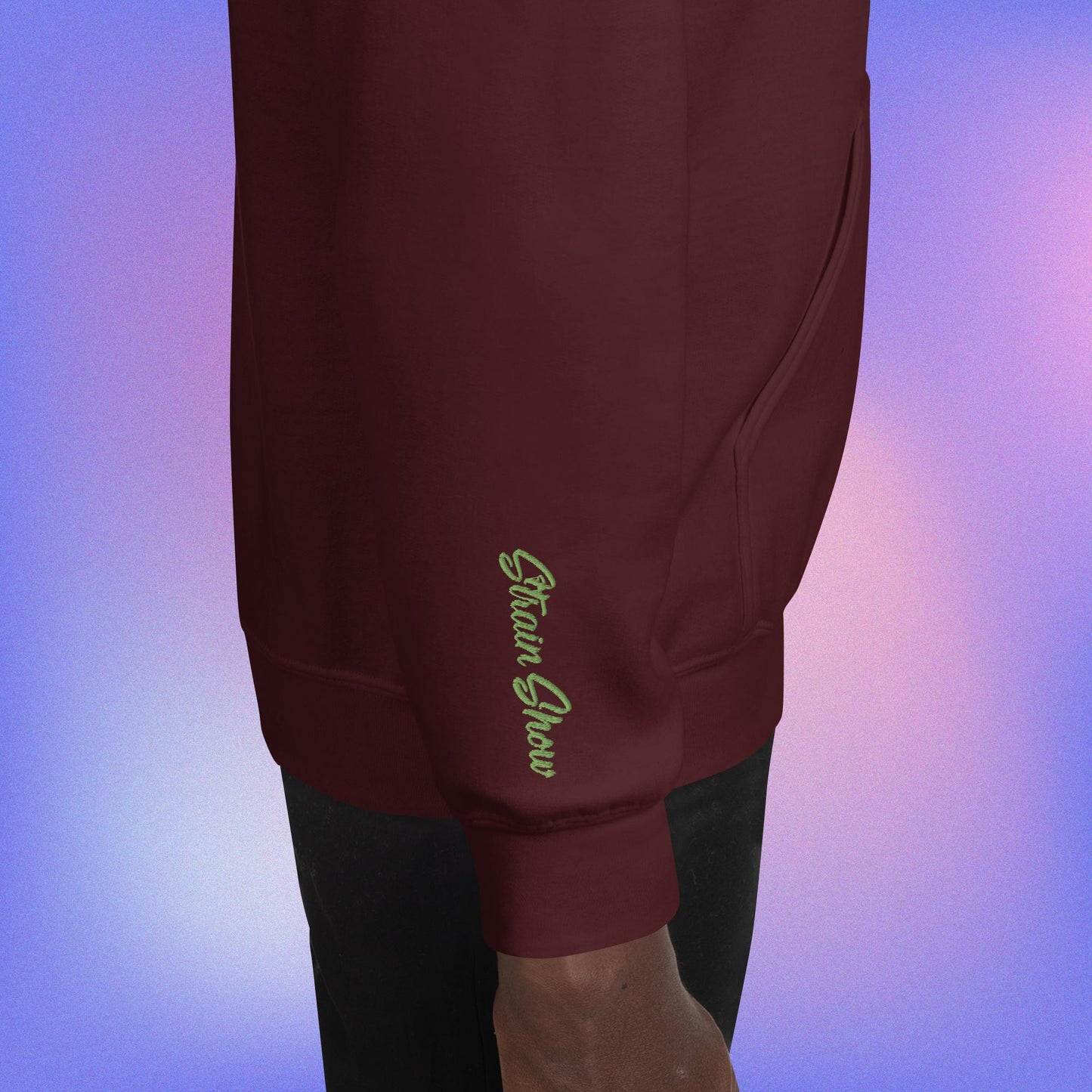 Garden Gang Embroidered Sleeve Hoodie (dark)