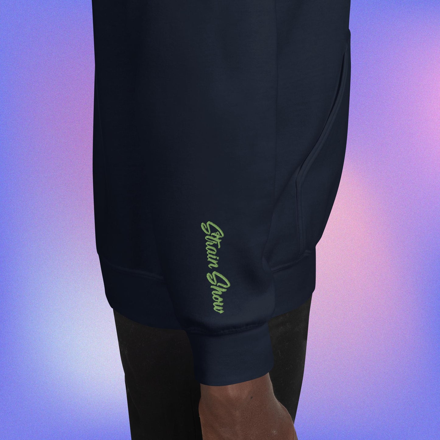 Garden Gang Embroidered Sleeve Hoodie (dark)