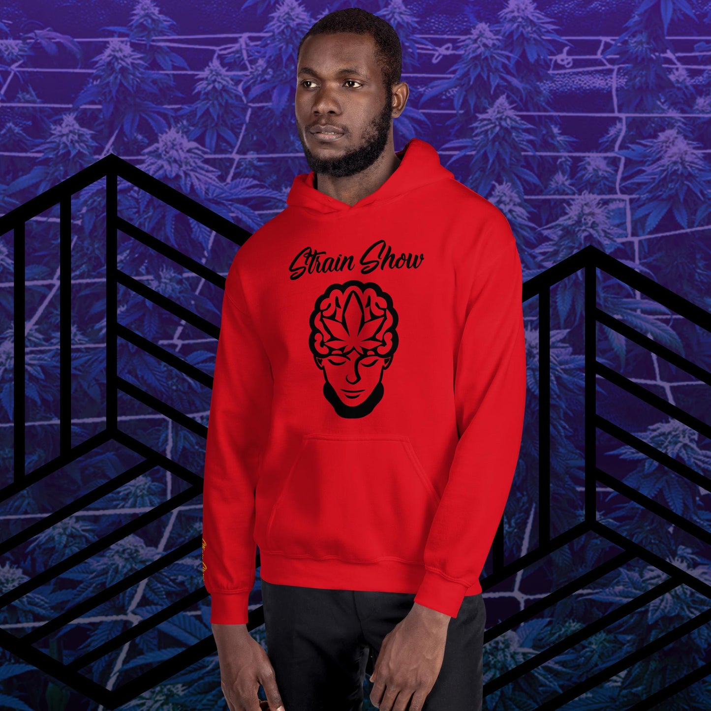 Strain Brain Embroidered Sleeve Hoodie
