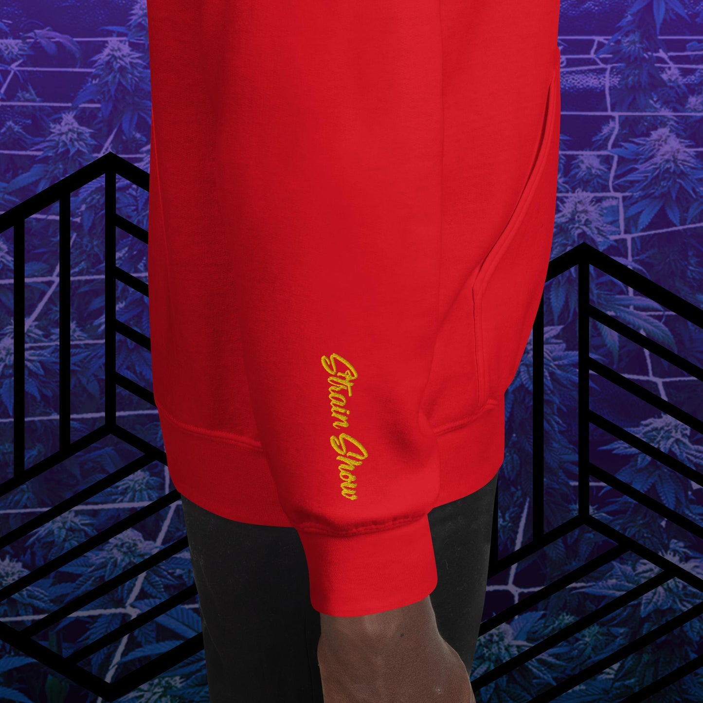 Strain Brain Embroidered Sleeve Hoodie