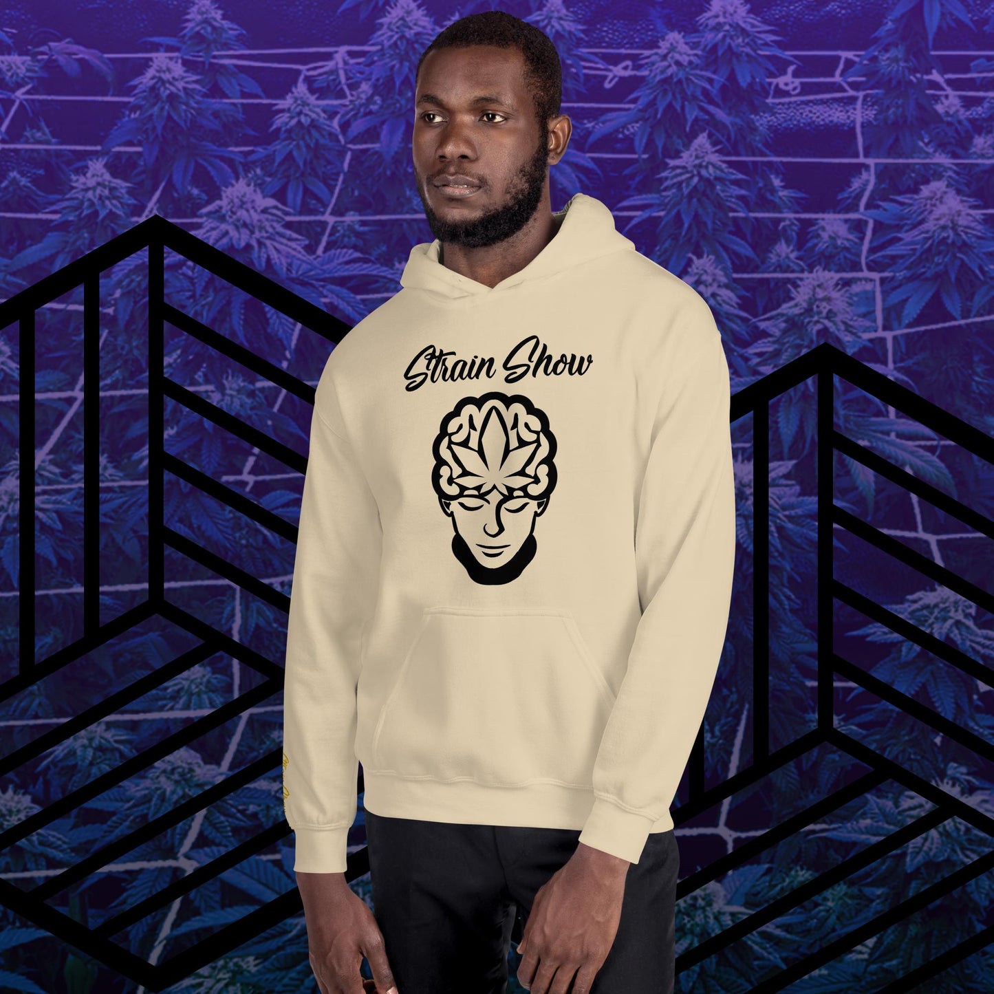 Strain Brain Embroidered Sleeve Hoodie