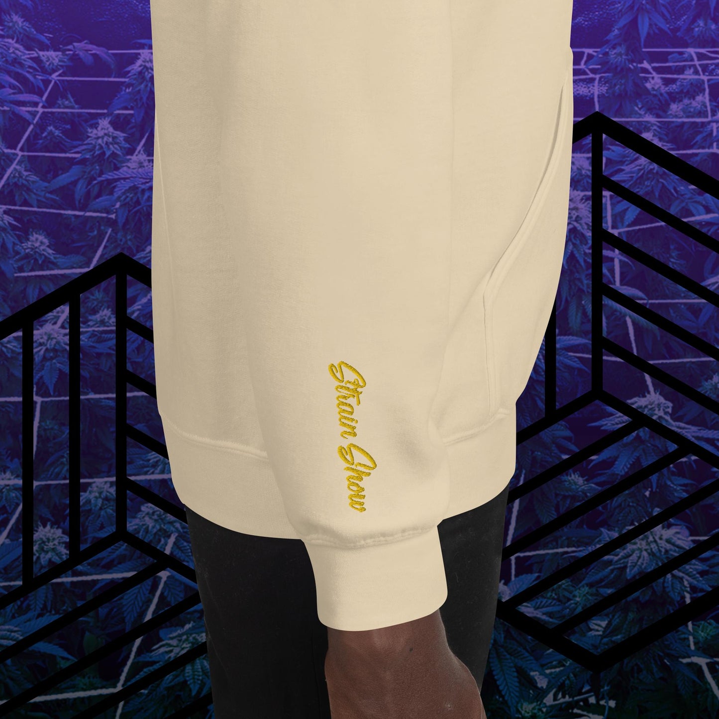 Bongs Up Embroidered Sleeve Hoodie