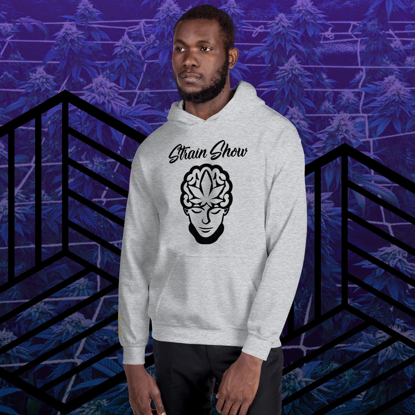 Strain Brain Embroidered Sleeve Hoodie