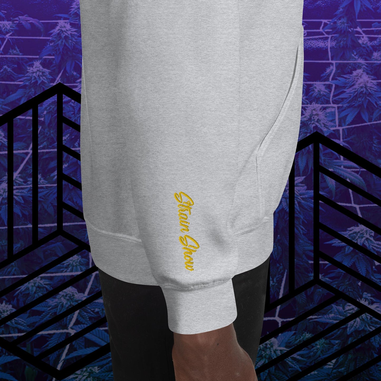 Strain Brain Embroidered Sleeve Hoodie