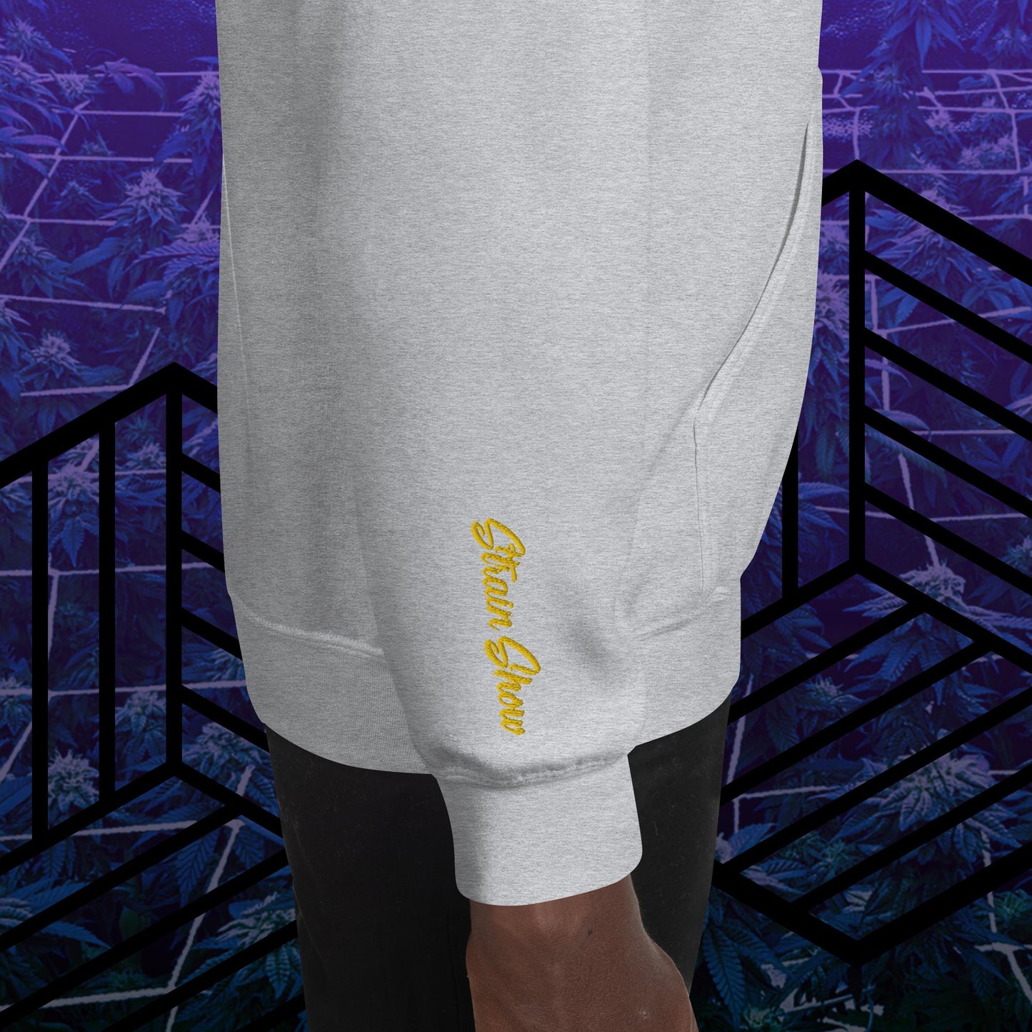 Bongs Up Embroidered Sleeve Hoodie