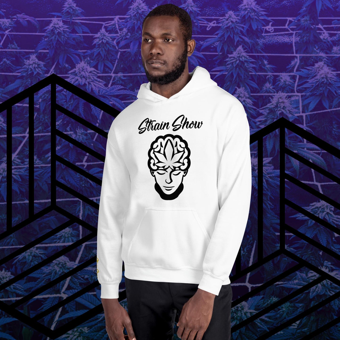 Strain Brain Embroidered Sleeve Hoodie